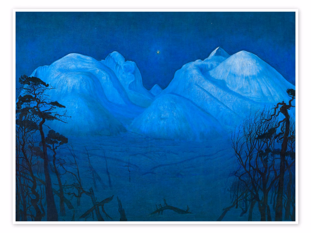 Winternacht in den Bergen Harald Sohlberg