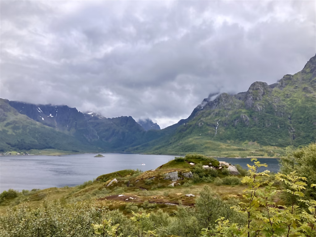 Austnesfjord Rasteplass Lofoten Norwegen