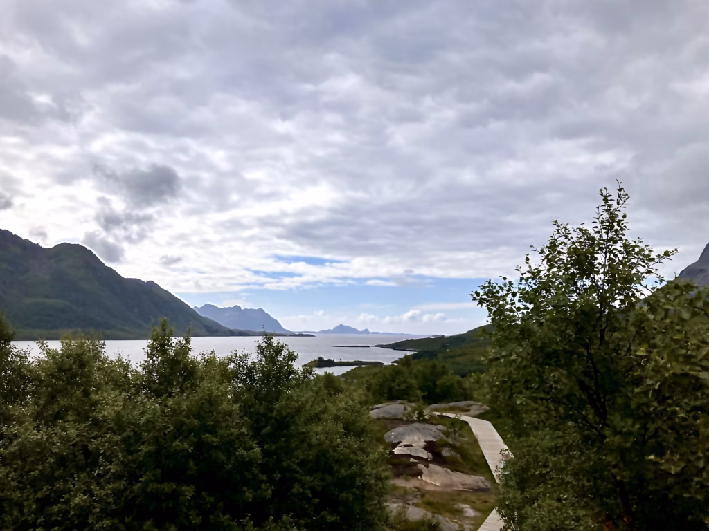 Austnesfjord Rasteplass Lofoten Norwegen